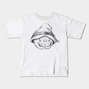 Halloween Pumpkin Sketch - Slouchy Hat Kids T-Shirt